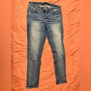 Buckle black skinny jeans. 30x30